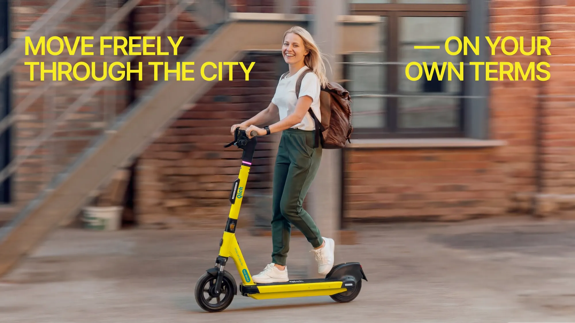 Move freely through the city — on your own terms